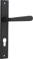 IVER Copenhagen Door Lever Handle On Rectangular Backplate | Entrance Lever Set Only | 7 Finishes - Matt Black
