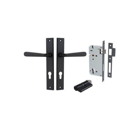Iver Copenhagen Door Lever Handle On Rectangular Backplate - primehardware