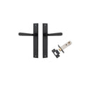 IVER Copenhagen Door Lever Handle On Rectangular Backplate | Passage Kit | 7 Finishes - Matt Black