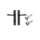 IVER Copenhagen Door Lever Handle On Rectangular Backplate | Separate Privacy Kit | 7 Finishes - Matt Black