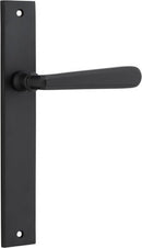 IVER Copenhagen Door Lever Handle On Rectangular Backplate | Passage Lever Set Only | 7 Finishes - Matt Black