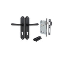 Iver Copenhagen Door Lever Handle on Shouldered Backplate | Entrance Kit (Key/Key) | 7 Finishes - Matt Black
