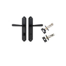 Iver Copenhagen Door Lever Handle on Shouldered Backplate | Separate Privacy Kit | 7 Finishes - Matt Black