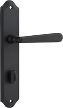 Iver Copenhagen Door Lever Handle on Shouldered Backplate | Privacy Lever Set Only | 7 Finishes - Matt Black