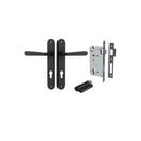 Iver Copenhagen Solid Brass Door Lever on Oval Backplate | Entrance Kit (Key/Key) | 7 Finishes - Matt Black