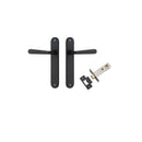 Iver Copenhagen Solid Brass Door Lever on Oval Backplate | Passage Kit | 7 Finishes - Matt Black