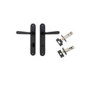 Iver Copenhagen Solid Brass Door Lever on Oval Backplate | Separate Privacy Kit | 7 Finishes - Matt Black