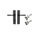 Iver Copenhagen Door Lever on Chamfered Backplate — Separate Privacy Kit