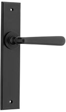 Iver Copenhagen Door Lever on Chamfered Backplate — Passage Lever Set Only