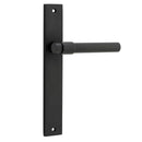 IVER Helsinki Door Lever Handle On Rectangular Backplate | Passage Lever Set Only | 7 Finishes - Matt Black
