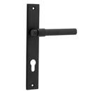 IVER Helsinki Door Lever Handle On Rectangular Backplate | Entrance Lever Set Only | 7 Finishes - Matt Black