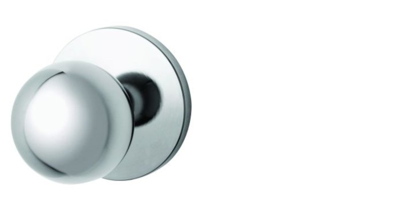 Lockwood 1360 Series 20 Knob on Round Rose External Half Set Satin Chrome 1360/20SC