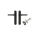 Iver Helsinki Solid Brass Door Lever on Oval Backplate | Passage Kit | 7 Finishes - Matt Black