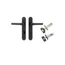 Iver Helsinki Solid Brass Door Lever on Oval Backplate | Separate Privacy Kit | 7 Finishes - Matt Black