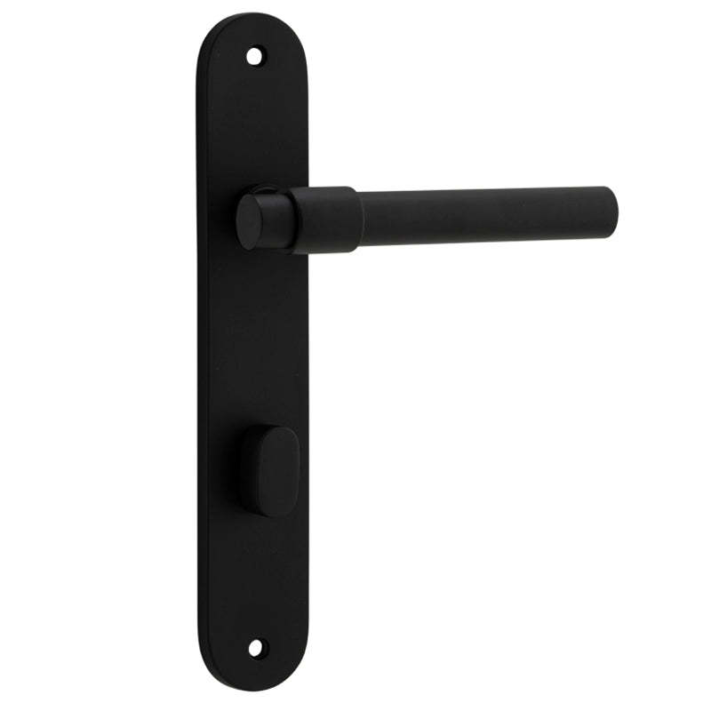 Iver Helsinki Door Lever Handle On Oval Backplate - primehardware