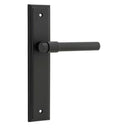 IVER Helsinki Door Lever Handle On Stepped Backplate | Passage Lever Set Only | 7 Finishes - Matt Black