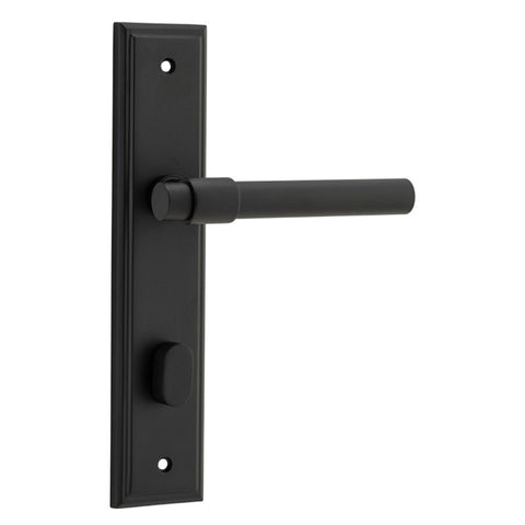 Iver Helsinki Door Lever Handle On Stepped Backplate - primehardware