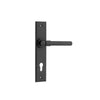 Iver Helsinki Door Lever Handle On Chamfered Backplate - primehardware