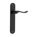 Iver Stirling Solid Brass Door Lever on Oval Backplate | Passage Lever Set Only | 8 Finishes - Matt Black