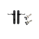 Iver Stirling Solid Brass Door Lever on Oval Backplate | Separate Privacy Kit | 8 Finishes - Matt Black
