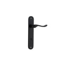 Iver Stirling Solid Brass Door Lever on Oval Backplate | Privacy Lever Set Only | 8 Finishes - Matt Black
