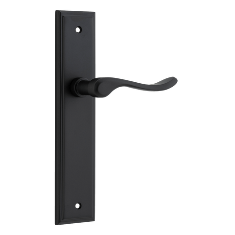 Iver Stirling Door Lever Handle On Stepped Backplate - primehardware