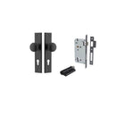 IVER Cambridge Door Knob On Chamfered Backplate | Entrance Kit (Key/Key) | 9 Finishes - Matt Black