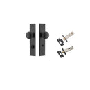 IVER Cambridge Door Knob On Chamfered Backplate | Separate Privacy Kit | 9 Finishes - Matt Black