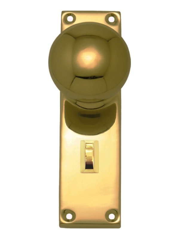 Superior Brass Knob Lock Privacy PVD PB 150x42mm - primehardware