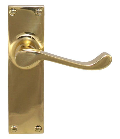 Superior Brass Lever Latch Passage Set PVD PB 150x42mm ONLY LEVER SET - primehardware