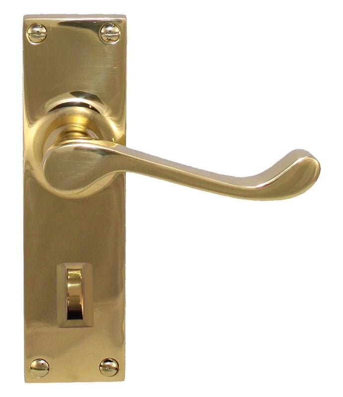 Superior Brass Lever Lock Privacy PVD PB 150x42mm ONLY LEVER SET - primehardware
