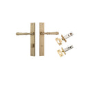 IVER Verona Door Lever Handle On Rectangular Backplate | Separate Privacy Kit | 9 Finishes - Brushed Brass