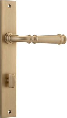 IVER Verona Door Lever Handle On Rectangular Backplate | Privacy Lever Set Only | 9 Finishes