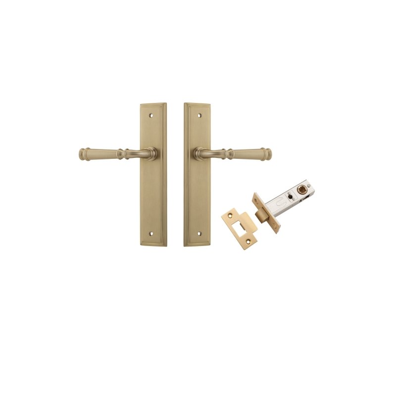 Iver Verona Door Lever Handle On Stepped Backplate - primehardware