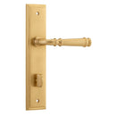IVER Verona Door Lever Handle On Stepped Backplate | Privacy Lever Set Only | 9 Finishes - Brushed Brass