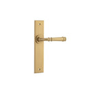 IVER Verona Door Lever Handle On Chamfered Backplate | Passage Lever Set Only | 9 Finishes - Brushed Brass