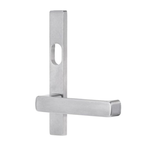 Lockwood 4601 Square End Plate With Cylinder Hole & 76 Lever Satin Chrome 4601/76SC - primehardware