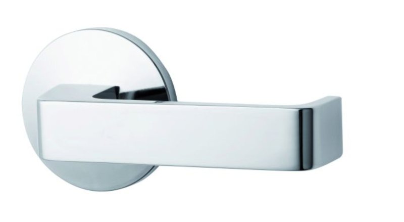 Lockwood 1360 Series 90 Lever on Round Rose Full Set Polished Brass 1360/1361/90PB