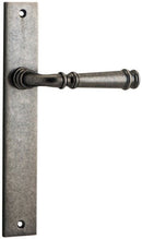 IVER Verona Door Lever Handle On Rectangular Backplate | Passage Lever Set Only | 9 Finishes - Distressed Nickel