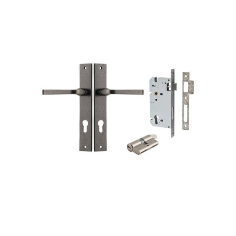 Iver Annecy Door Lever Handle On Rectangular Backplate - primehardware