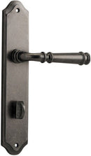 IVER Verona Door Lever Handle On Shouldered Backplate | Privacy Lever Set Only | 9 Finishes - Distressed Nickel