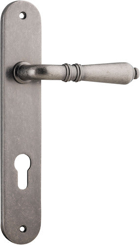 IVER SARLAT LEVER DOOR HANDLE ON OVAL BACKPLATE - CUSTOMISE TO YOUR NEEDS