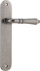 Iver Sarlat Lever Door Handle On Oval Backplate - primehardware