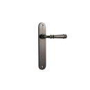 Iver Verona Solid Brass Door Lever on Oval Backplate | Passage Lever Set Only | 9 Finishes - Distressed Nickel
