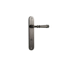 Iver Verona Solid Brass Door Lever on Oval Backplate | Privacy Lever Set Only | 9 Finishes - Distressed Nickel