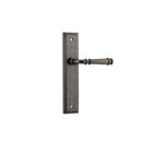 IVER Verona Door Lever Handle On Stepped Backplate | Passage Lever Set Only | 9 Finishes - Distressed Nickel