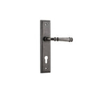 IVER Verona Door Lever Handle On Stepped Backplate | Entrance Lever Set Only | 9 Finishes - Distressed Nickel