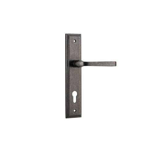 Iver Annecy Door Lever Handle On Stepped Backplate - primehardware