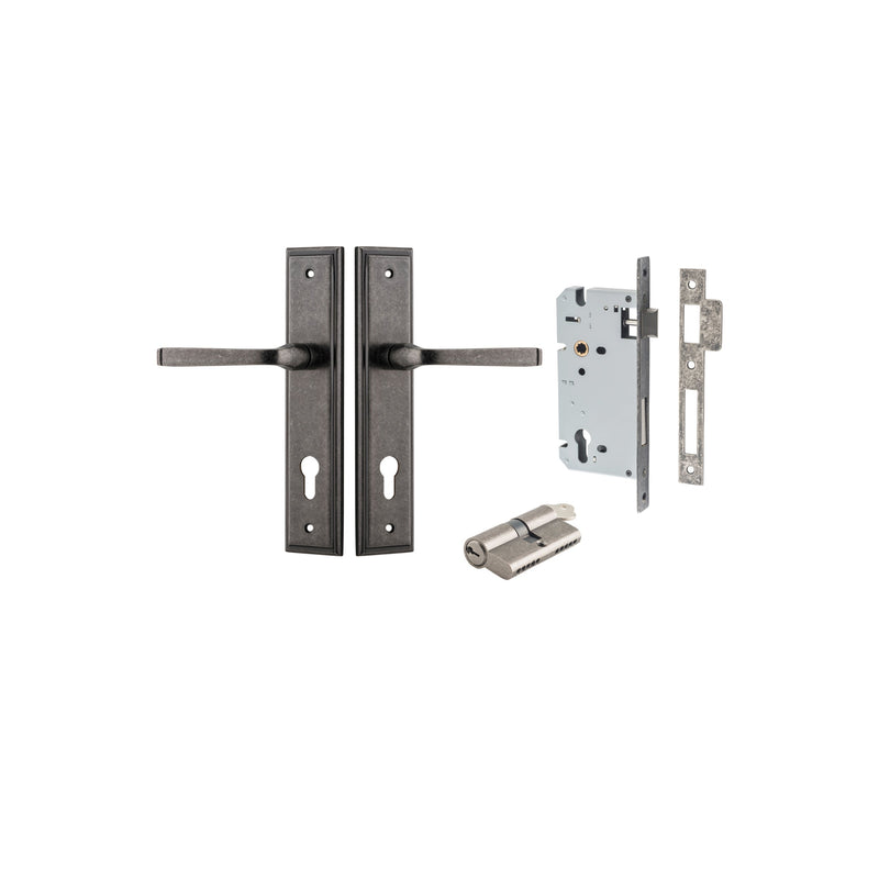 IVER ANNECY DOOR LEVER HANDLE ON STEPPED BACKPLATE - CUSTOMISE TO YOUR NEEDS