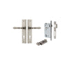Iver Sarlat Door Lever Handle On Chamfered Backplate - primehardware